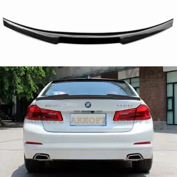 Для BMW 5 серии G30 G38 и M5 F90 M4 Стиль Углеродное волокно Задний спойлер Крыло багажника 2016-2023 FRP Глянцевый черный Кованый карбон