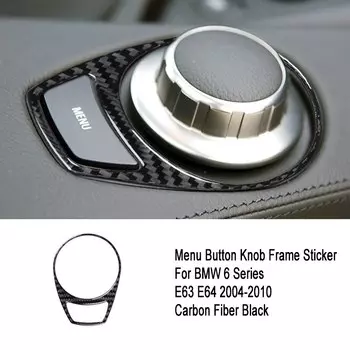 Для Bmw 6 серий M6 E63 E64 2004-2010, внутренний центр из углеродного волокна, мультимедийная кнопка, рамка, отделка
