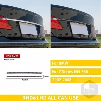Для BMW 7 серий E65 E66 2002 2003 2004 2005 2006 2007 аксессуары из углеродного волокна внешняя отделка багажника декоративная наклейка