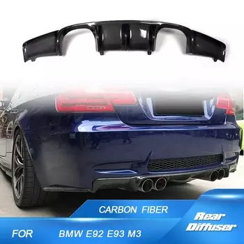 Для BMW E92 E93 M3 2-дверный 2008-2013 задний бампер, диффузор, гоночный спойлер, автомобильный задний бампер из углеродного волокна, диффузор, спойлер