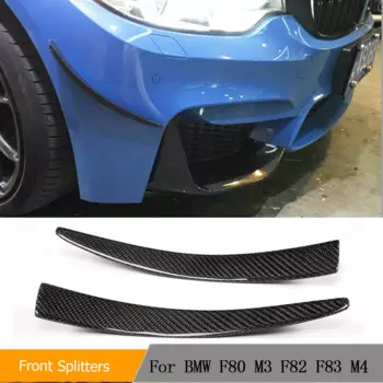 Для BMW F80 M3 F82 F83 M4 2014 - 2018 передний бампер из углеродного волокна, литье, отделка, украшение из углеродного волокна/ФАП 2 шт./комплект, указки