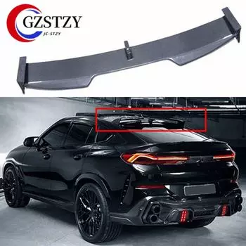 Для BMW G06 X6 2019 2020 2021 2022 из настоящего углеродного волокна, задний багажник, багажник, спойлер, крыло, верхние крылья, крышка LD Style