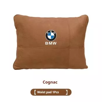 Для BMW M X1 X3 X5 X6 E39 E46 E87 E90 E92 F10 F15 F25 F30 Замшевый автомобильный подголовник, поддержка шеи, поясничная подушка, мягкая подушка для шеи