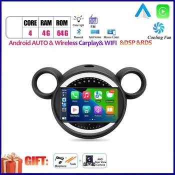 Для BMW Mini Cooper Countryman R56 R60 2011-2013 Android Auto Carplay GPS-навигация Стерео Мультимедийный плеер 4G Wi-Fi Экран
