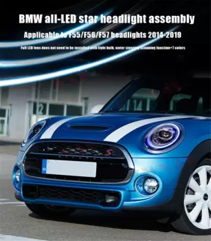Для BMW Mini F56 F57 F58 F59 2014 2015 2016 2017-2019 светодиодная фара с высоким лучом, аналогичная передняя лампа, Высококачественная Модифицированная сборка
