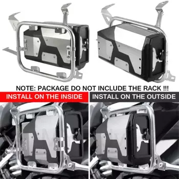 Для BMW R1200GS F750GS R 1200 GS LC R1250GS 2004-2024 Декоративный алюминиевый ящик для инструментов Ящик для инструментов 4,2 литра Левый боковой кронштейн