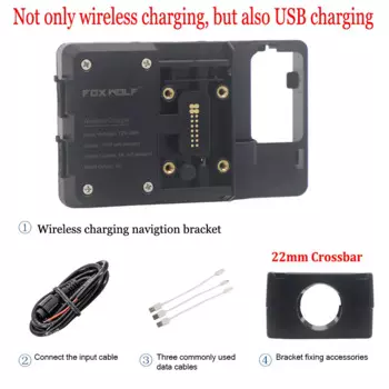 Для BMW R1250GS R1200GS ADV S1000XR F650GS F850GS F900R R1200RS беспроводное зарядное устройство быстрая зарядка навигационный кронштейн для мобильного телефона