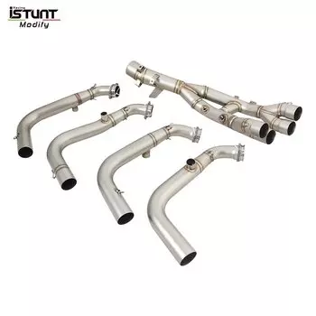 Для BMW S1000XR 2020 2021 2022 2023 S1000 XR мотоциклетная выхлопная передняя соединительная труба, модифицированная Moto Escape Tube Connect, оригинальный глушитель