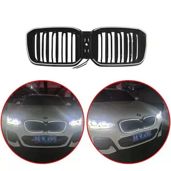 Для BMW X3/X4 G01 G02 G08 M40i 20i 30i LCI 2022-2024 решетка переднего бампера из АБС-пластика с подсветкой, светодиодная решетка