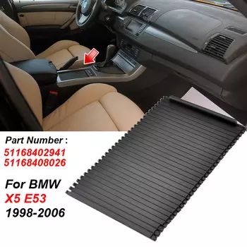 Для BMW X5 E53 1998-2006 Автомобильная центральная консоль скользящие жалюзи подстаканник Крышка для шторки сменная 51168402941 51168408026