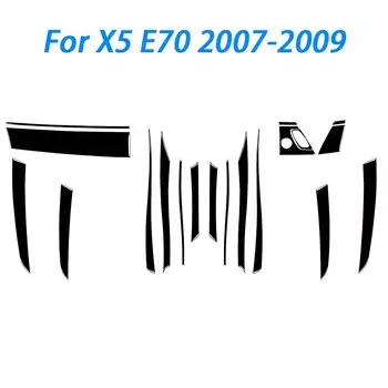 Для BMW X5 E70 2006-2013 пианино черная Автомобильная Дверная панель Декоративная полоса старт стоп переключатель крышка костюм аксессуары для интерьера наклейка