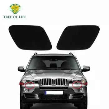 Для BMW X5 E70 E72 2007 2008 2009 2010 2011 2012 2013 Неокрашенный передний бампер, омыватель фар, распылительная насадка, крышка Jet Cap