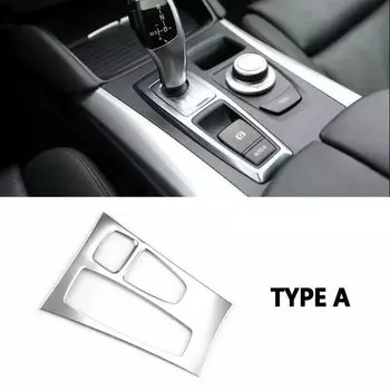 Для BMW X5 E70 X6 E71 2008 2009 2010 2011 2012 2013 LHD салон автомобиля из нержавеющей стали, центральная консоль, панель переключения передач, накладка