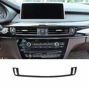 Для BMW X5 F15 X6 F16 2014-2018, руль, приборная панель, консольный рычаг переключения передач, наклейка на панель, внутренняя отделка из углеродного волокна