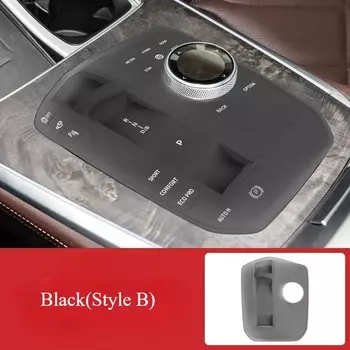 Для BMW X5 X6 X7 G05 G06 G07 2019-2024 силикагель черный автомобильный центральный пульт управления переключением передач защитный комплект автомобильных аксессуаров