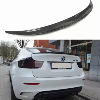 Для BMW X6 E71 2008-2013 углеродное волокно и черный автомобильный спойлер хвостовое крыло в стиле P