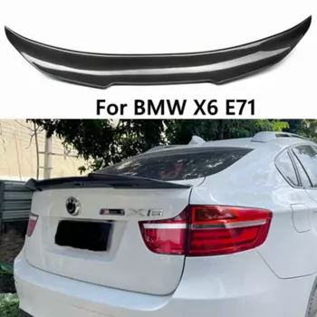 Для BMW X6 E71 PSM стиль углеродное волокно задний спойлер крыло багажника 2007-2014 FRP кованый карбон
