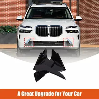 Для BMW X7 G07 2023-2024 ABS глянцевый черный Передний бампер Защита для ноздрей молдинговая крышка отделка Аксессуары для модификации экстерьера