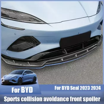 Для BYD Seal 2023 2024 кожаный спортивный спойлер для предотвращения столкновений передний бампер для защиты от столкновений угловая модификация автомобиля и экстерьера