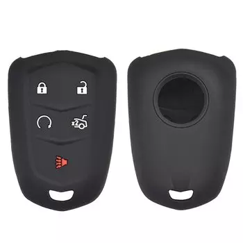 Для Cadillac CT6 ATS CTS XTS SRX XT5 силиконовый чехол для дистанционного ключа, чехол для брелока, держатель для кожи, 5 кнопок 2015-2019