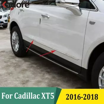 Для Cadillac XT5 2016 2017 2018, ABS хромированная боковая дверь, молдинг, линия, накладка, защитная отделка, украшение, внешние аксессуары