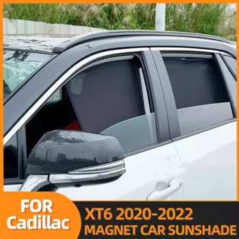 Для Cadillac XT6 2020 2021 2022, магнитный автомобильный солнцезащитный козырек, передняя лобовое стекло, рамка, занавеска на заднее боковое окно, солнцезащитный козырек