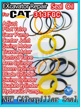 Для Caterpillar 313FGC масляный сальник экскаватора Kit высококачественные ремонтные запчасти Cat для восстановления двигателя поршневой стержень вал запасная Пылезащитная стрела