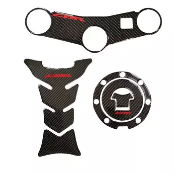 Для CBR600RR CBR 600 RR 2003 2004, крышка бензобака, крышка с тройным зажимом, наклейка-жарка, защитная наклейка из углеродного волокна, защита мотоцикла, наклейка