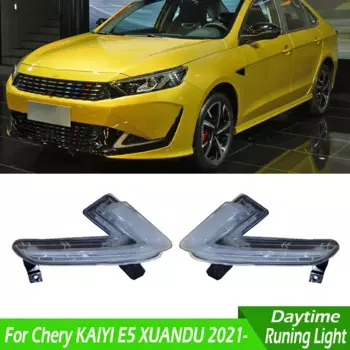 Для Chery KAIYI E5 XUANDU 2021-Автомобильный передний бампер DRL для дневных ходовых огней, задняя противотуманная фара 605000473AA 605000474AA