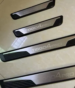 Для Chery TIGGO4 PRO 2025 TIGGO 4 2023 2019, накладка на порог, приветственная педаль, накладка из нержавеющей стали, аксессуар для стайлинга автомобиля