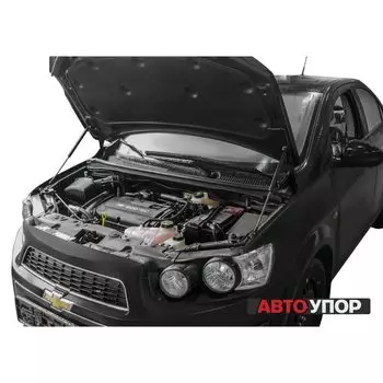 Для Chevrolet Aveo (Шевроле Авео) II T300 2011-2015 Газовые упоры (амортизаторы) капота АвтоУпор (UCHAVE011)