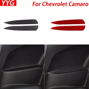 Для Chevrolet Camaro 2010-2015 из настоящего углеродного волокна, подлокотник задней двери, накладка на панель, декоративные аксессуары для салона автомобиля, наклейка