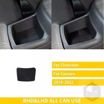 Для Chevrolet Camaro 2016 2017 2018 2019 2020 2021 2022 аксессуары для салона автомобиля из углеродного волокна, ящик для хранения на заднем сиденье, наклейка