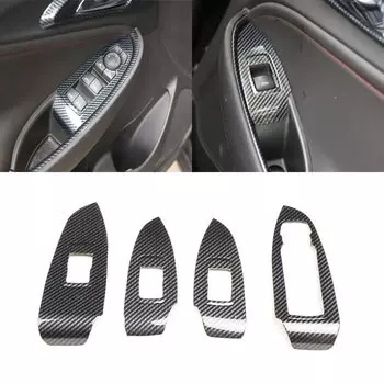 Для Chevrolet Malibu XL 2016-2022 ABS углеродное волокно, накладка на руль автомобиля, переключатель окна, кнопка управления, крышка рамки, аксессуары