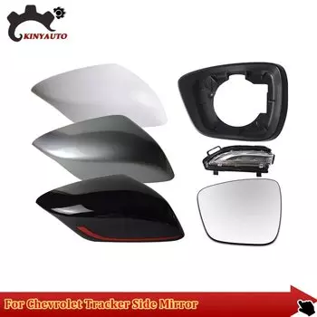 Для Chevrolet Tracker 19-23, боковая внешняя зеркальная линза заднего вида, стеклянная лампа с указателем поворота, оболочка, рамка, держатель