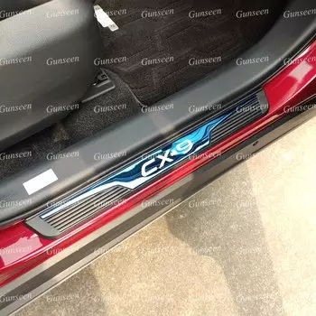 Для CX9 2020 автоаксессуары, накладка на порог, накладка на педаль, автомобильная наклейка из нержавеющей стали, защитная крышка для порога, Стайлинг