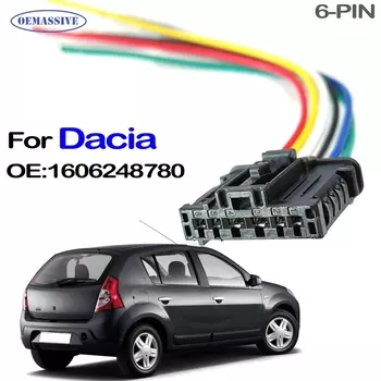 Для DACIA Renault DOKKER DUSTER LOGAN LODGY SANDERO STEPWAY 6-контактный разъем заднего фонаря, разъем косички, проводка 1606248780