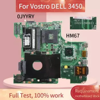 Для DELL Vostro V3450 3450 DA0V02MB6E1 Материнская плата ноутбука CN-0JYYRY 0JYYRY 0VPGMW HM67 DDR3