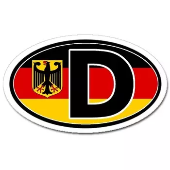 Для Deutschland Германия в немецком фране, наклейка на бампер автомобиля, овальная наклейка на автомобиль, 13 см, ПВХ, KK