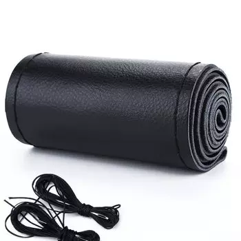 Для диаметра 37-38 см с иглами и нитками Автомобильные аксессуары Универсальный ручной шитье Из микрофибры кожа Рулевое колесо Оплетка Крышка