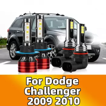 Для Dodge Challenger 2009 2010 светодиодные фары лампа Turbo HiLo Beam 6000 лм CSP чипы Высокая мощность фары K Автомобильные противотуманные фары