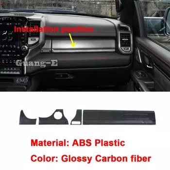 Для Dodge Ram 1500 TRX 2022 2023 2024, рамка рулевого колеса из АБС-пластика, подлокотник, ручка, панель воздуховыпускного отверстия, отделка шестерни