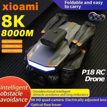 Для дрона Xiaomi P18 8K 5G Профессиональный радиоуправляемый самолет с широкоугольным оптическим потоком локализация 4-сторонний Квадрокоптер для взрослых и детей игрушка