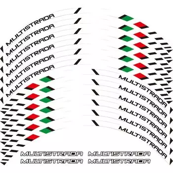 Для DUCATI MULTISTRADA 1260 1200 1200 s 12 X Толстые края внешний обод наклейка полоса колесные наклейки