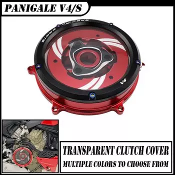 Для DUCATI Panigale V4 1100 2018-2023 V4S V4 S 18-23 сцепление прозрачная боковая защитная крышка двигателя переоборудованный алюминий