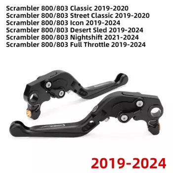 Для Ducati Scrambler 800/803 2015-2024 Регулируемый рычаг тормозной муфты, выдвижной классический полный ночной спуск, сани для пустыни, значок