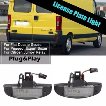 Для Fiat Ducato Scudo Citroen Jumpy Peugeot Boxer 2 шт. светодиодные фонари номерного знака замена OE номер 1303499808