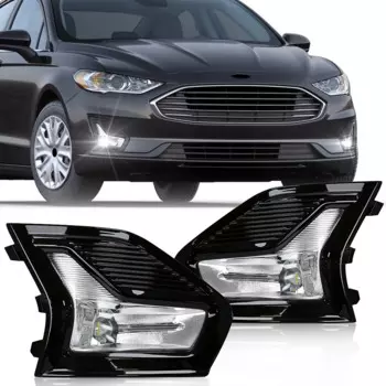 Для Ford Mondeo Fusion 2019 2020 автомобильный передний бампер в сборе DRL дневные ходовые фонари, противотуманные фары, аксессуары для автомобиля 12 В