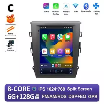 Для Ford Mondeo Fusion MK5 2013 2014 2015 2016-2018 аксессуары GPS-навигация Android OS беспроводной Carplay Bluetooth головное устройство