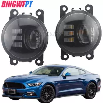 Для Ford Mustang 2015 2016 2017 автомобисветильник светодиодный Противотуманные фары DRL дневные хосветильник вые огни s H11 12 в противотуманные фонари Противотуманные фары s